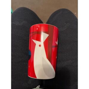 Starbucks 2012 Holiday Mug Red White Bird Ornament Christmas Coffee Cup Ceramic